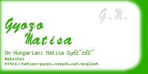 gyozo matisa business card